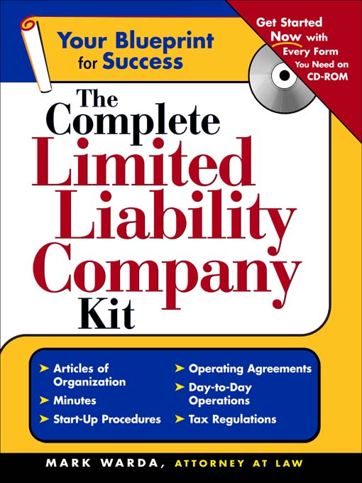 Title details for The Complete Limited Liability Company Kit by Mark Warda - Available